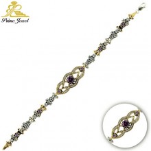 Gümüş Otantik Taşlı Biezik /Bileklik